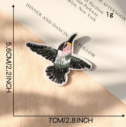 9pcs Birds Sew On/Iron On  Patches Patterns Decorative Embroidered Patches