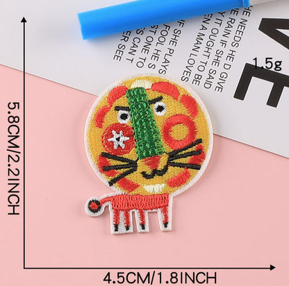 6 Pcs Sew On Patches Animal Applique Patches Iron On Patch/Sew On Patch Badge UK