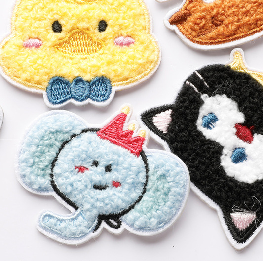 20 pcs Animal Plush Stick on,  Patches Embroidered Applique Badge Sew On Patch