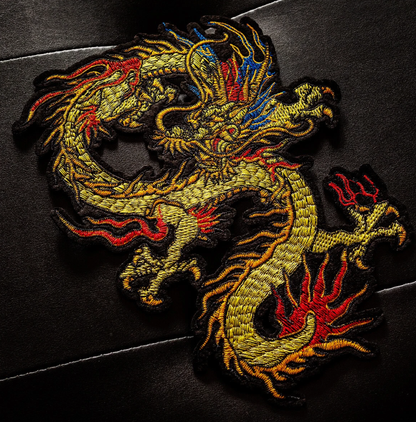 Large Dragon Embroidered Iron On Sew On Patch Badge Fabric DIY Jeans Jacket Bag