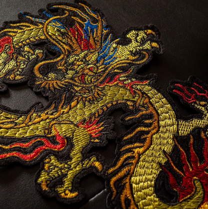 Large Dragon Embroidered Iron On Sew On Patch Badge Fabric DIY Jeans Jacket Bag
