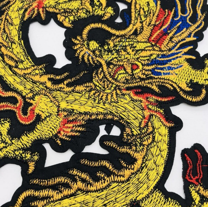 Large Dragon Embroidered Iron On Sew On Patch Badge Fabric DIY Jeans Jacket Bag