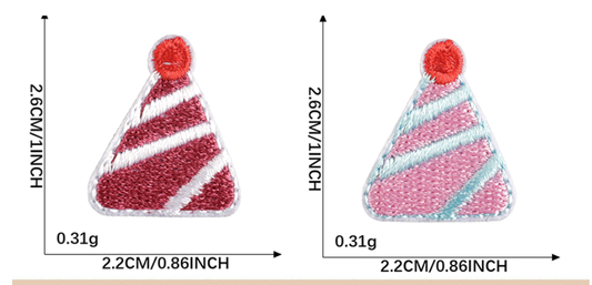 24pcs Birthday Party Candle Embroidered Iron On Sew On Patch Badge Fabric DIY Stick