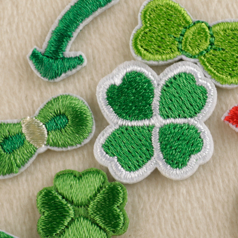 9pcs Party Candle leaf Embroidered Iron On Sew On Patch Badge Fabric DIY Stick