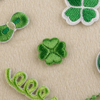 9pcs Party Candle leaf Embroidered Iron On Sew On Patch Badge Fabric DIY Stick