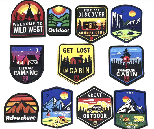 Outdoor Round Camper Patch - Outdoor Good Vibes Hook and Loop