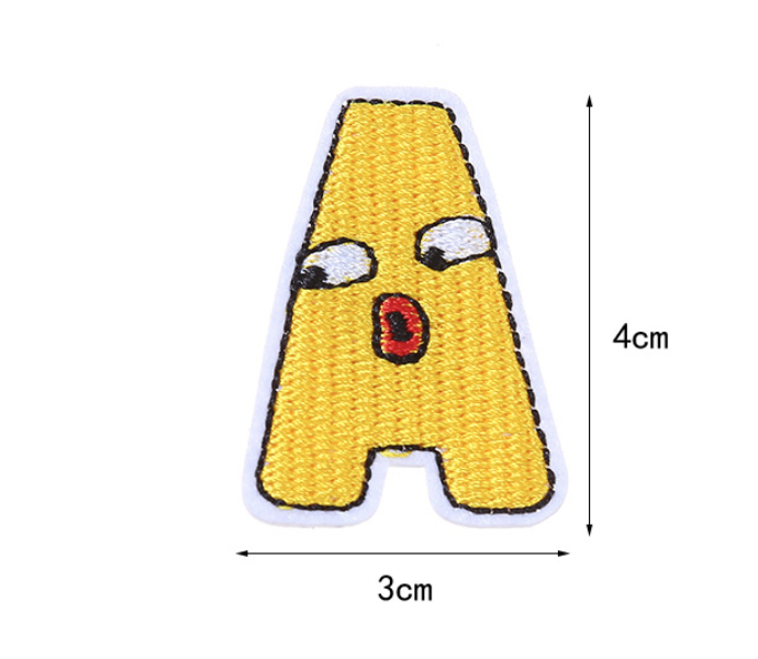 26PCS Iron-on Letters Patch Stickers Cute Shaped DIY Alphabet Decorative