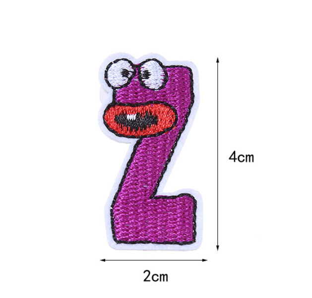 26PCS Iron-on Letters Patch Stickers Cute Shaped DIY Alphabet Decorative