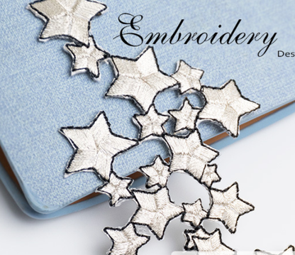 Star Embroidered Iron on Patches for Clothing, Sew on/ Iron on Patches