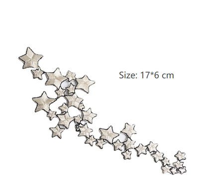 Star Embroidered Iron on Patches for Clothing, Sew on/ Iron on Patches