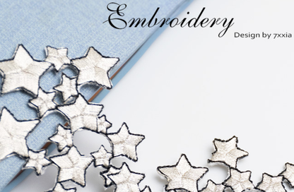 Star Embroidered Iron on Patches for Clothing, Sew on/ Iron on Patches