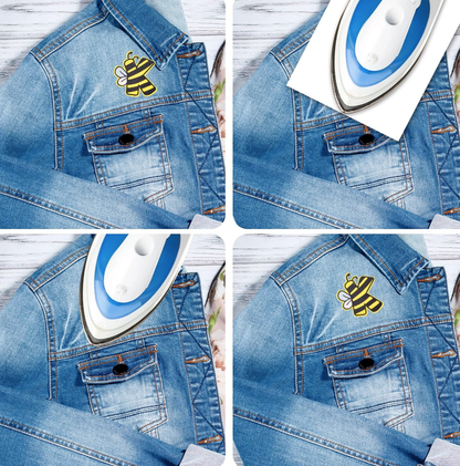 26PC Bee Elements Embroidered Patches 26-Letter Sew On/Iron On Patch Appliques