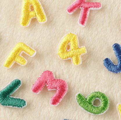 26Pcs Mini Fabric Letters Iron on/ Sew on Patches for DIY Clothing Fabric