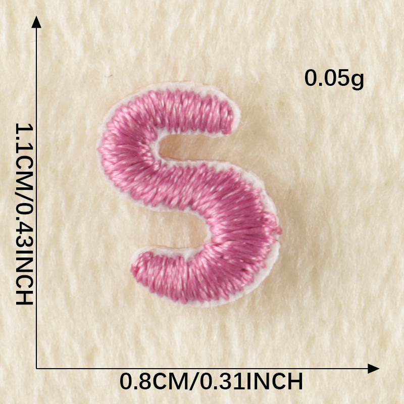 26Pcs Mini Fabric Letters Iron on/ Sew on Patches for DIY Clothing Fabric