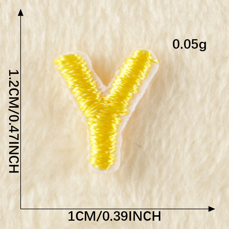 26Pcs Mini Fabric Letters Iron on/ Sew on Patches for DIY Clothing Fabric