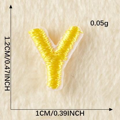 26Pcs Mini Fabric Letters Iron on/ Sew on Patches for DIY Clothing Fabric