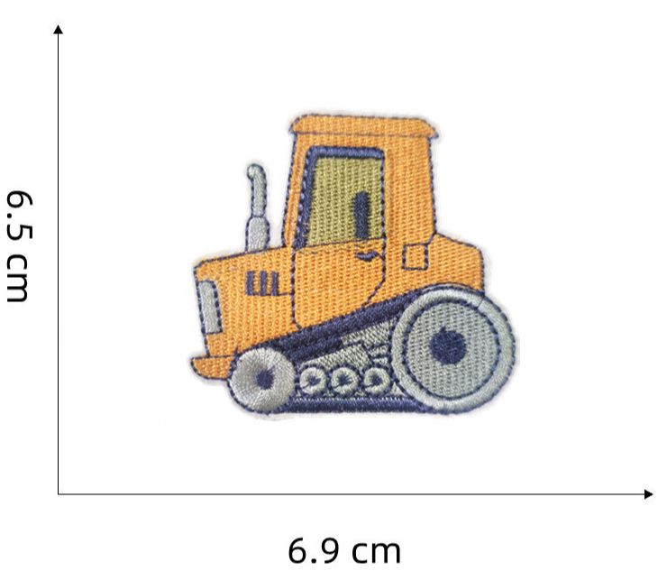 7pcs Construction Vehicle Patch Kit, Iron-On/Sew-On Patches for Clothing