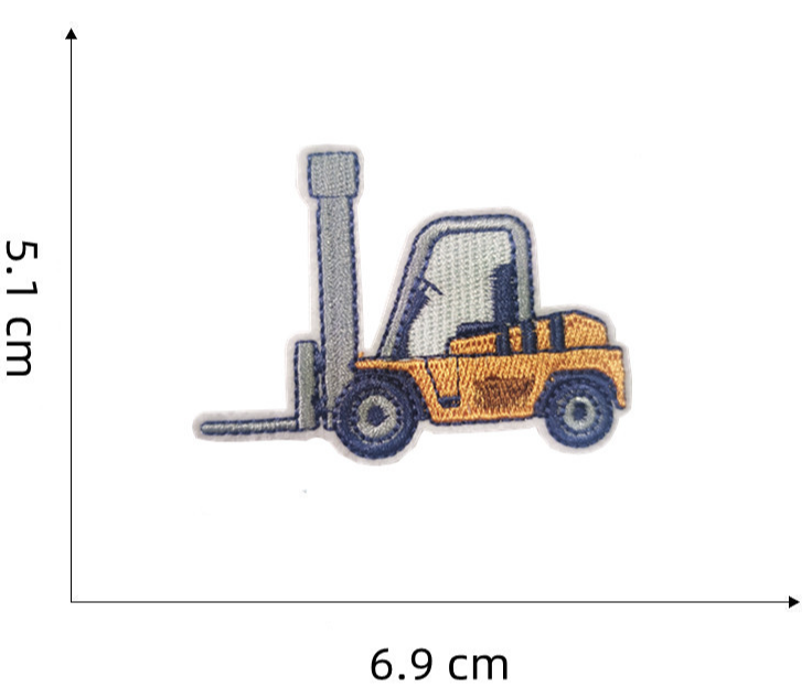7pcs Construction Vehicle Patch Kit, Iron-On/Sew-On Patches for Clothing