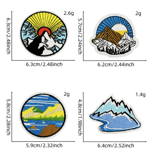 20 PCS Outdoor Round Camper Patch - Outdoor Good Vibes Hook and Loop