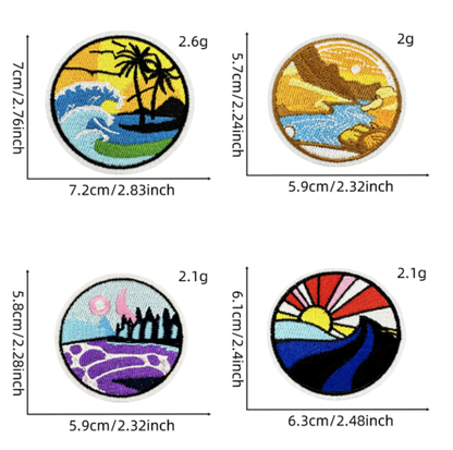 20 PCS Outdoor Round Camper Patch - Outdoor Good Vibes Hook and Loop