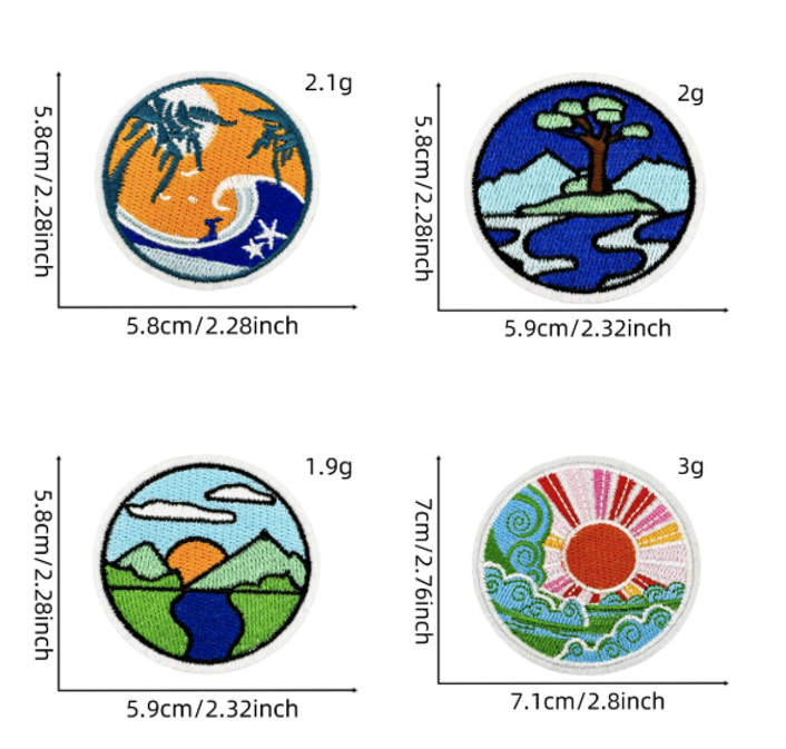 20 PCS Outdoor Round Camper Patch - Outdoor Good Vibes Hook and Loop