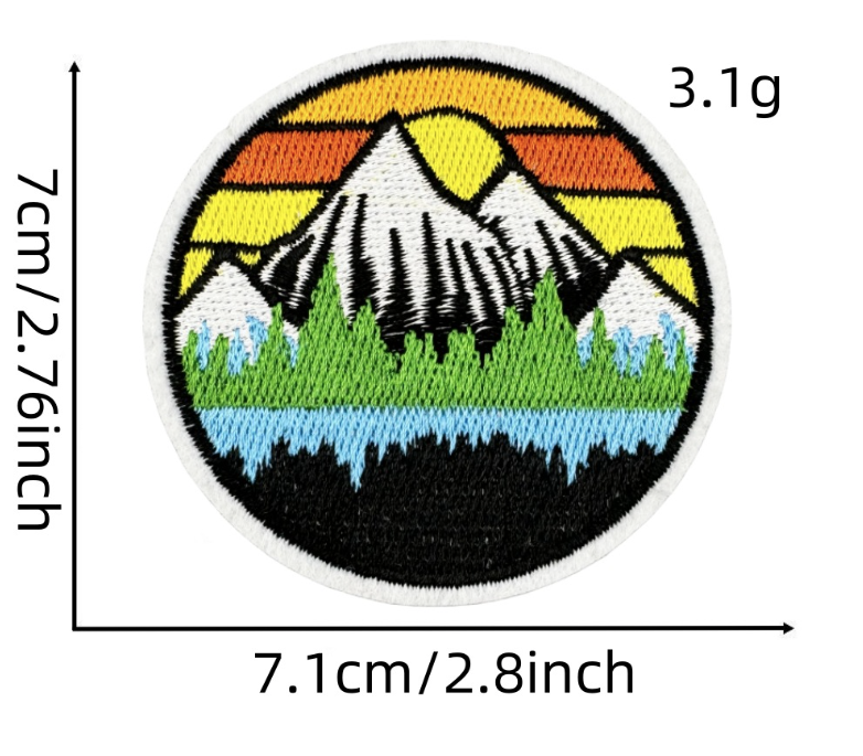 20 PCS Outdoor Round Camper Patch - Outdoor Good Vibes Hook and Loop