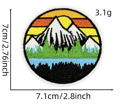 20 PCS Outdoor Round Camper Patch - Outdoor Good Vibes Hook and Loop