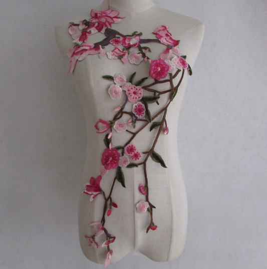 Large Flowers Set Embroider Lace Collar Trim Sewing Applique Corsage UK Seller