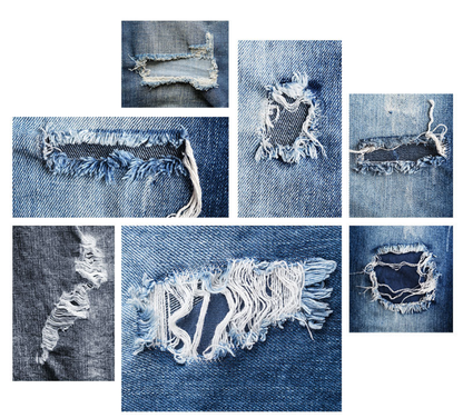 5PCS Large Patch Stick On Denim Fabric Repair Patches Clothe Mending Stickers