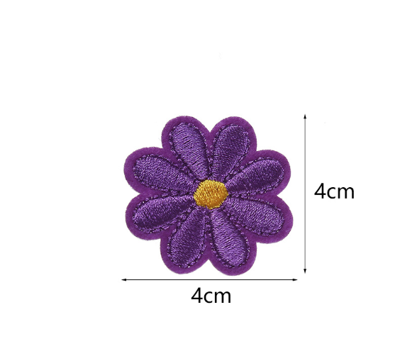 28Pcs Daisy Flower Iron On Patches for Clothing Applique Patches for Clothe