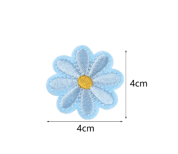28Pcs Daisy Flower Iron On Patches for Clothing Applique Patches for Clothe