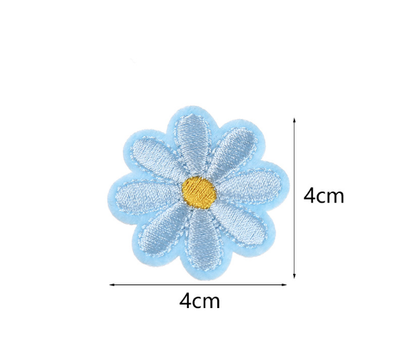 28Pcs Daisy Flower Iron On Patches for Clothing Applique Patches for Clothe