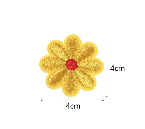 28Pcs Daisy Flower Iron On Patches for Clothing Applique Patches for Clothe