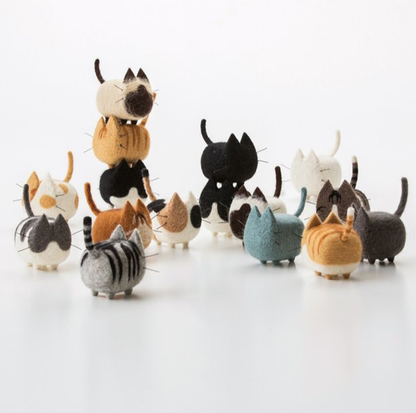 Wool Felt  Animal Cat Dog Lion DIY Craft Set for Decoration Art Craft