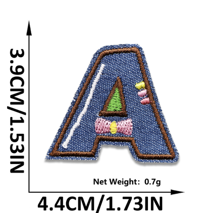 Iron on Patches Letters 26pcs A-Z Alphabet Patches Or Sew On Patches for Jeans
