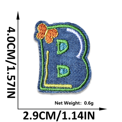 Iron on Patches Letters 26pcs A-Z Alphabet Patches Or Sew On Patches for Jeans
