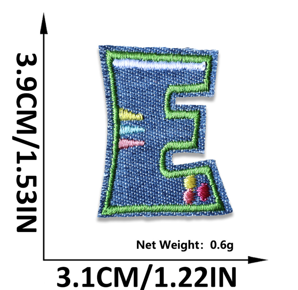 Iron on Patches Letters 26pcs A-Z Alphabet Patches Or Sew On Patches for Jeans