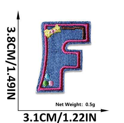 Iron on Patches Letters 26pcs A-Z Alphabet Patches Or Sew On Patches for Jeans