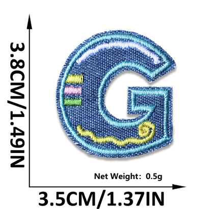 Iron on Patches Letters 26pcs A-Z Alphabet Patches Or Sew On Patches for Jeans