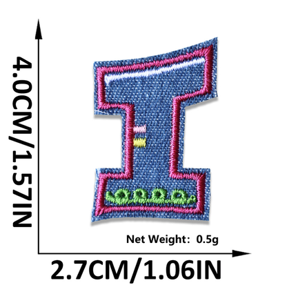 Iron on Patches Letters 26pcs A-Z Alphabet Patches Or Sew On Patches for Jeans