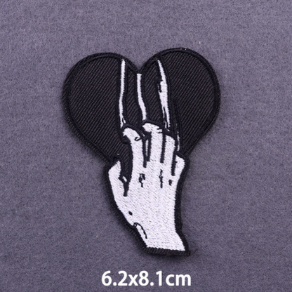 Cool Iron Heart Iron On Patch Embroidered Sew On Applique Badge Sew On Pat