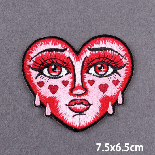 Cool Iron Heart Iron On Patch Embroidered Sew On Applique Badge Sew On Pat