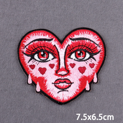 Cool Iron Heart Iron On Patch Embroidered Sew On Applique Badge Sew On Pat