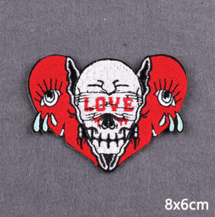 Cool Iron Heart Iron On Patch Embroidered Sew On Applique Badge Sew On Pat