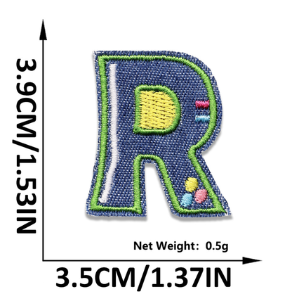 Iron on Patches Letters 26pcs A-Z Alphabet Patches Or Sew On Patches for Jeans
