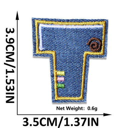 Iron on Patches Letters 26pcs A-Z Alphabet Patches Or Sew On Patches for Jeans