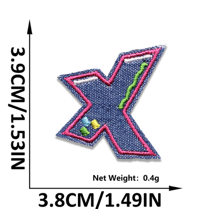 Iron on Patches Letters 26pcs A-Z Alphabet Patches Or Sew On Patches for Jeans